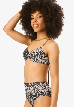 Gini London Mono Swirl Bikini Top