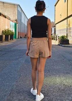 Gini London Taupe Tailored Shorts