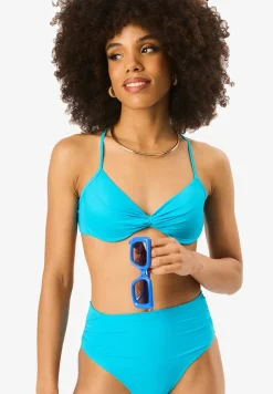 Gini London Teal High Waisted Ruched Bottoms