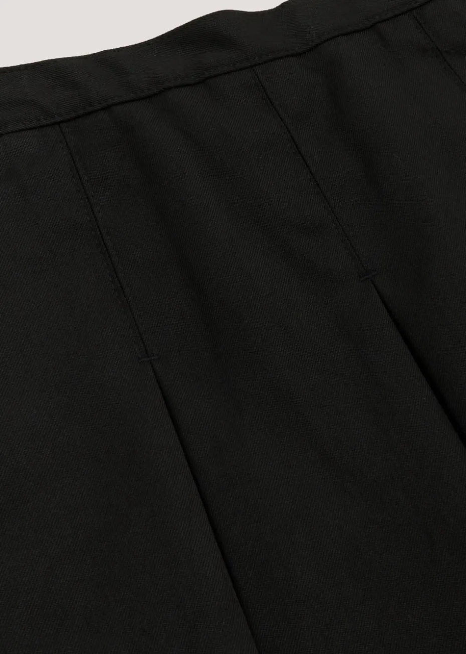 Girls 2 Pack Black Generous Fit Box Pleat School Skirt (6-16yrs)