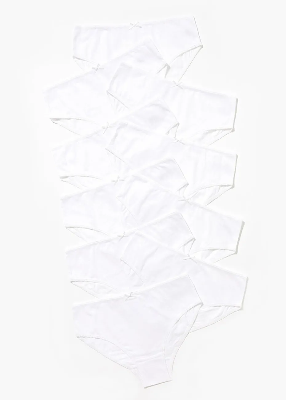 Girls 10 Pack White Knickers (2-13yrs)