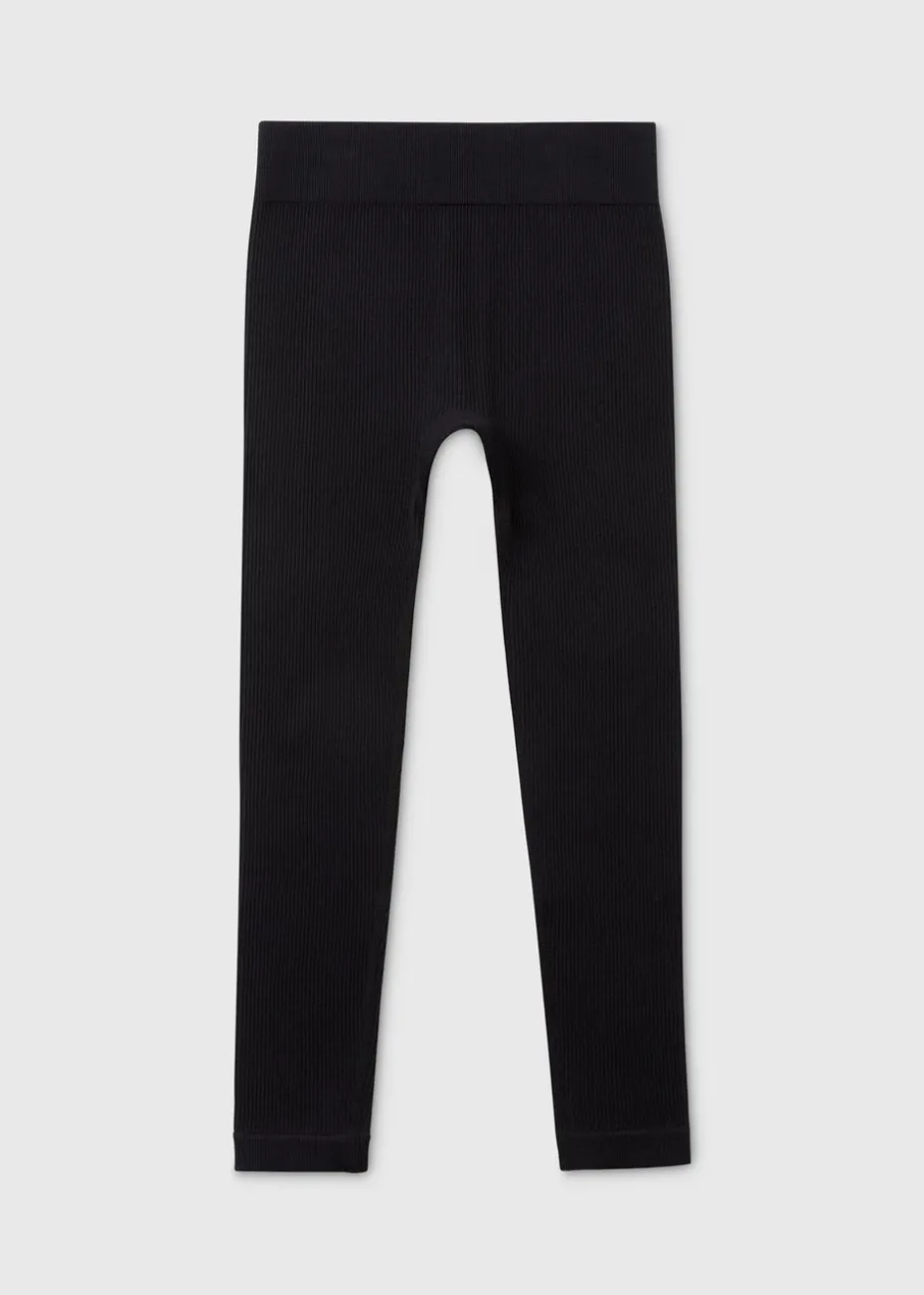 Girls Black Seamless Leggings (7-15yrs)