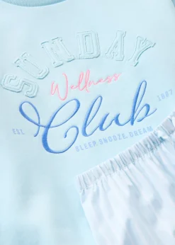Girls Blue Sunday Club Pyjama Set (7-13yrs)