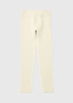 Girls Cream Seamless Leggings (7-15yrs)