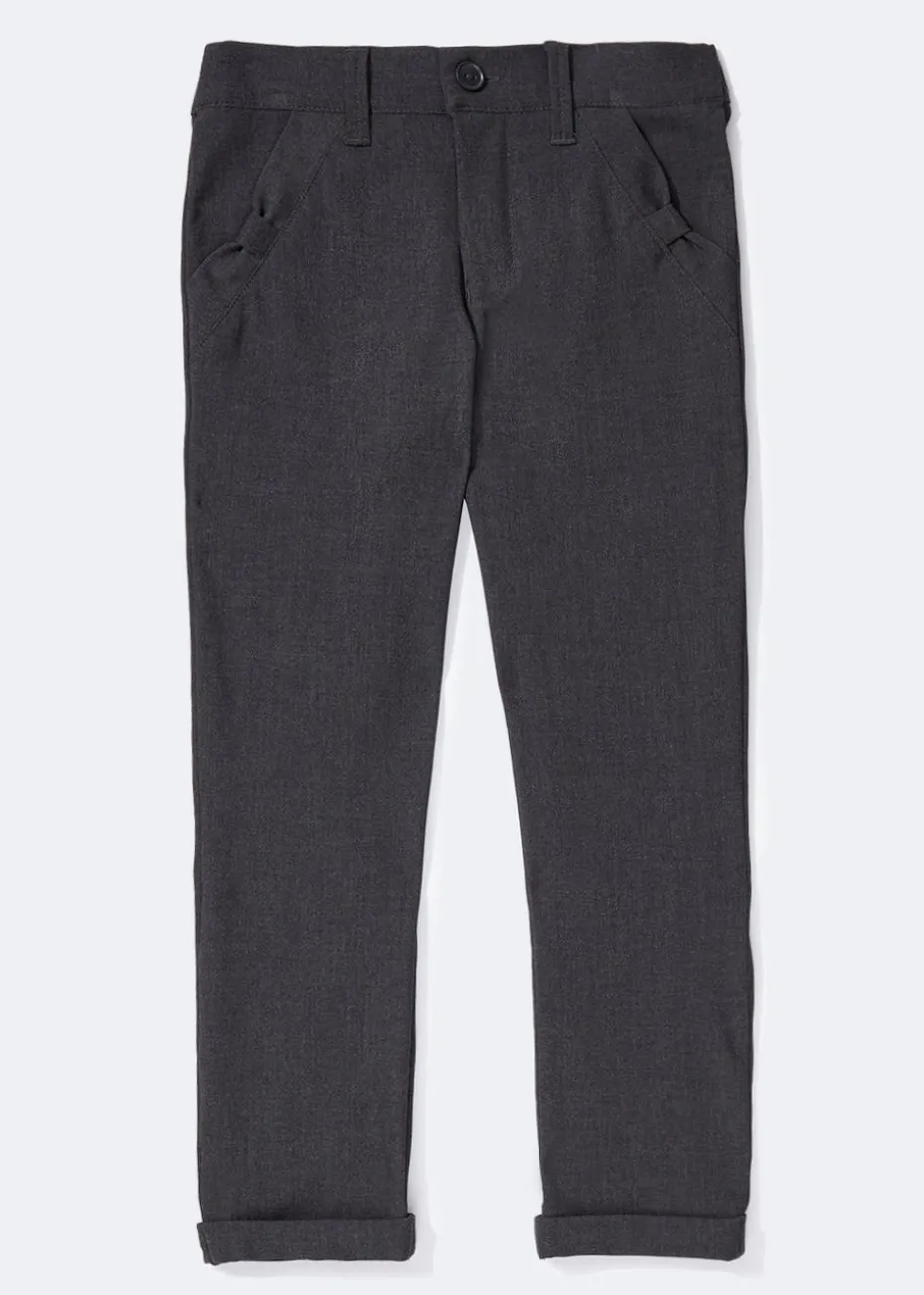 Girls Grey Slim Fit School Trousers (3-13yrs)