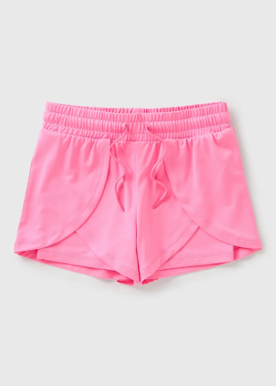 Girls Pink Runner Shorts (7-15yrs)