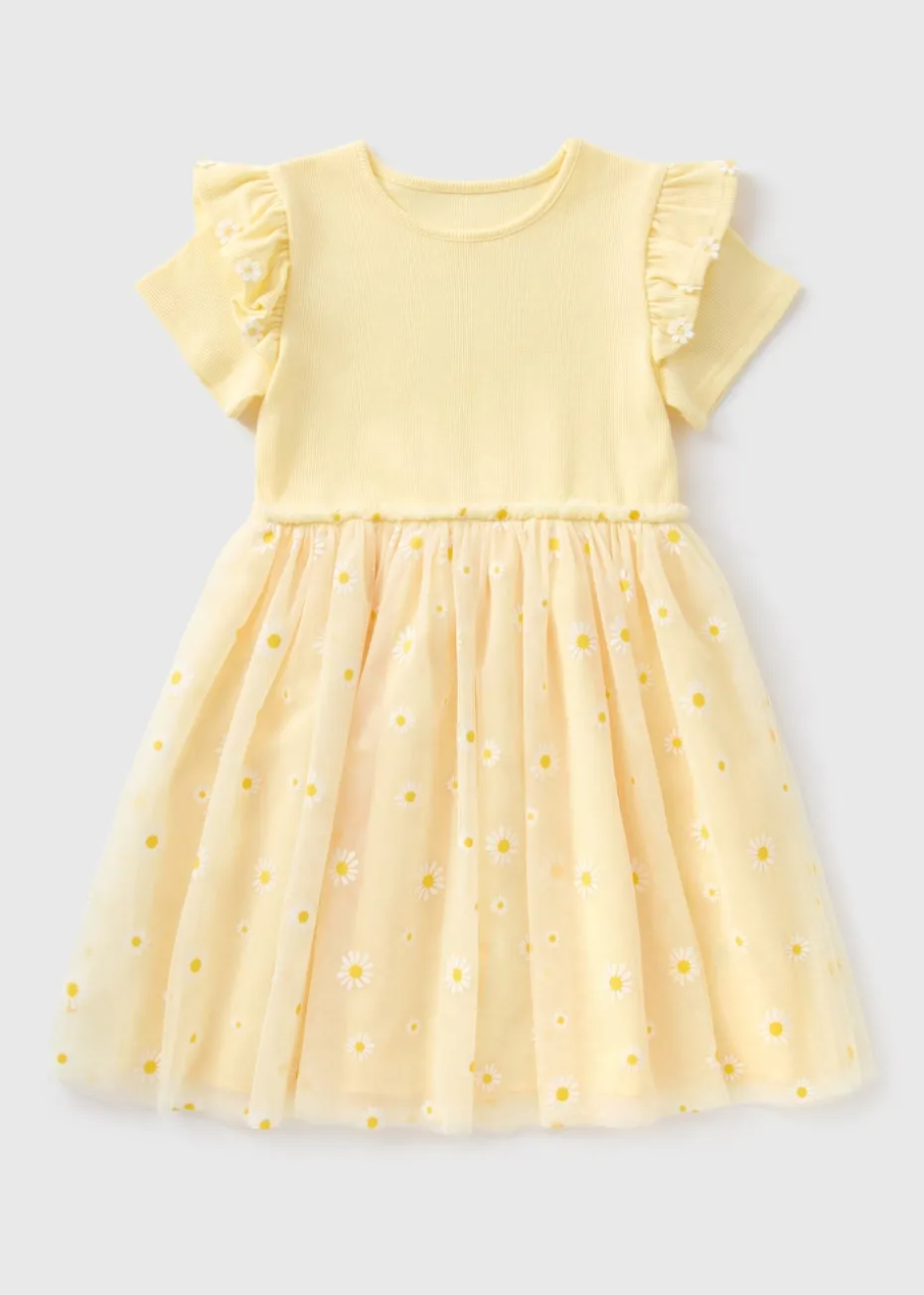 Girls Yellow Daisy Tutu Dress (1-7yrs)
