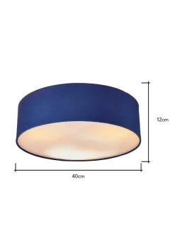 Glow Flush Ceiling 3 Light Navy (12cm x 40cm)