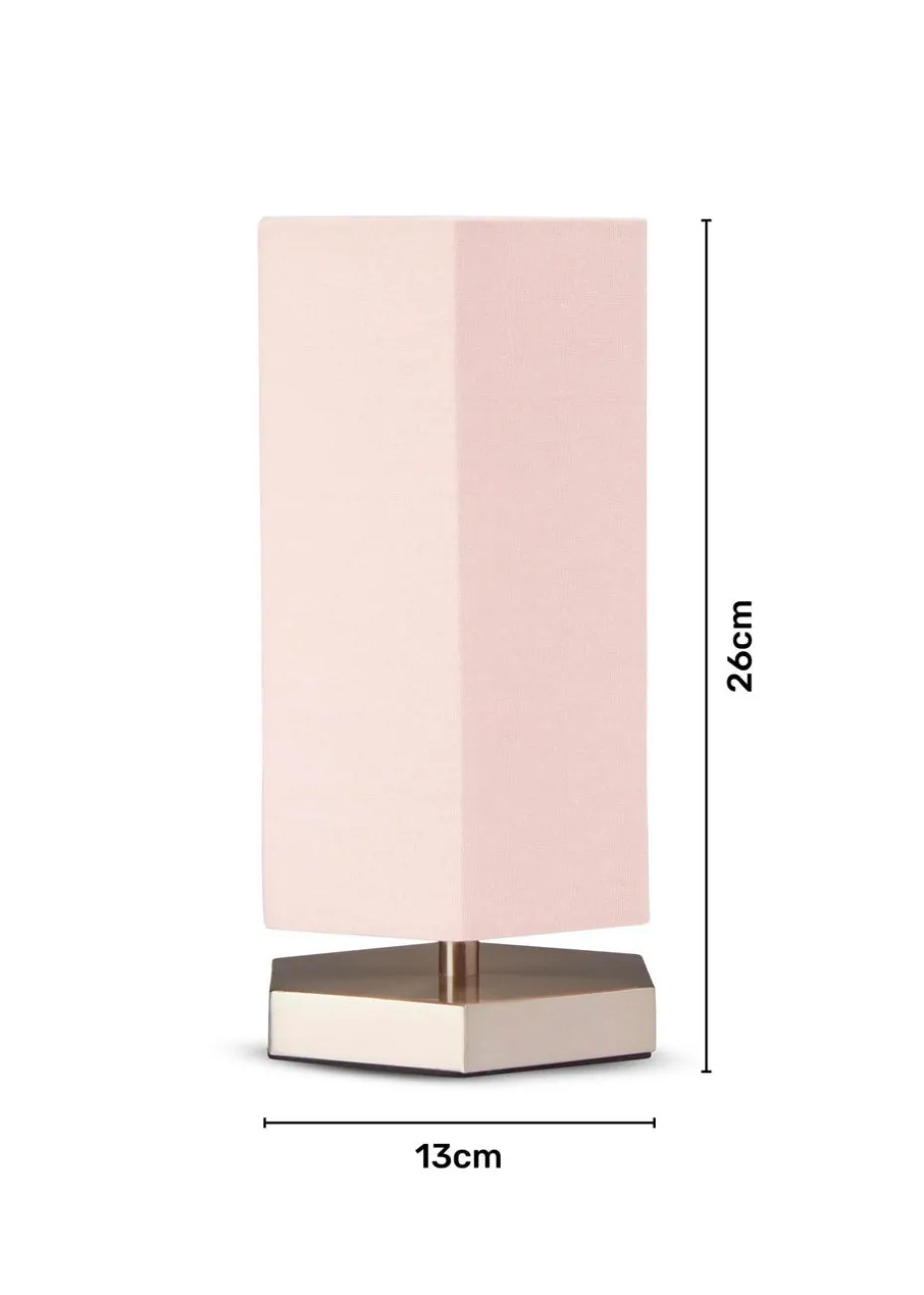 Glow Hexagon Shape Integrated LED Table Lamp Pink (26cm x 13cm)