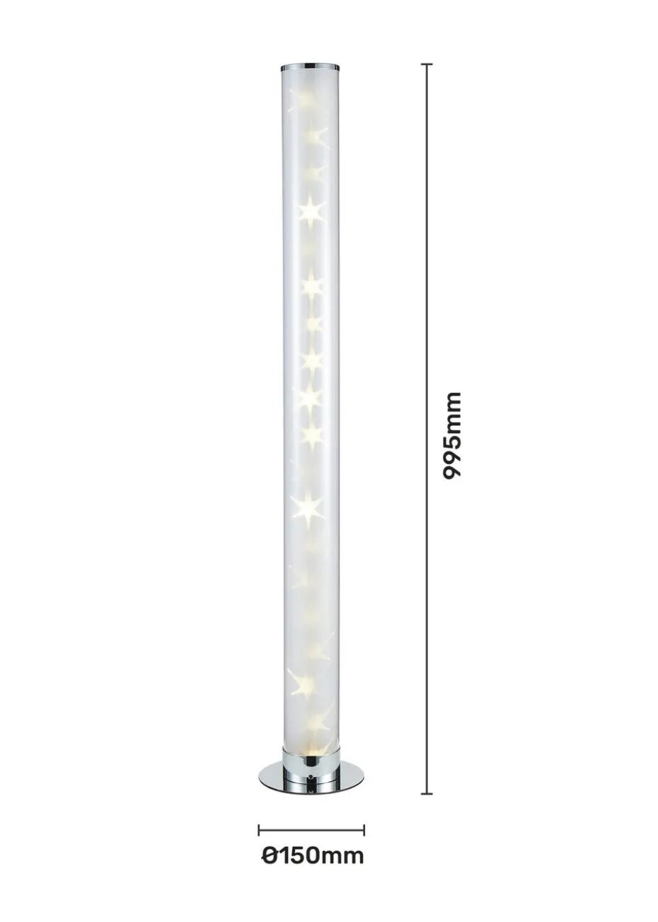Glow LED Galaxy Cylinder Floor Lamp with Remote Control (99.5cm x 15cm)