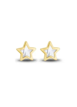 Golden Moments 9ct Yellow Gold Mother of Pearl Star Stud Earring