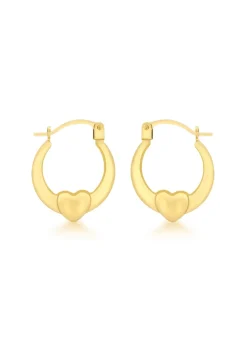 Golden Moments 9ct Yellow Gold Mini Heart Hoops