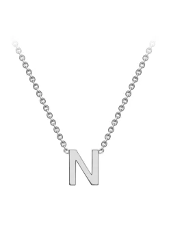Golden Moments Sterling Silver 'N' Initial Necklace