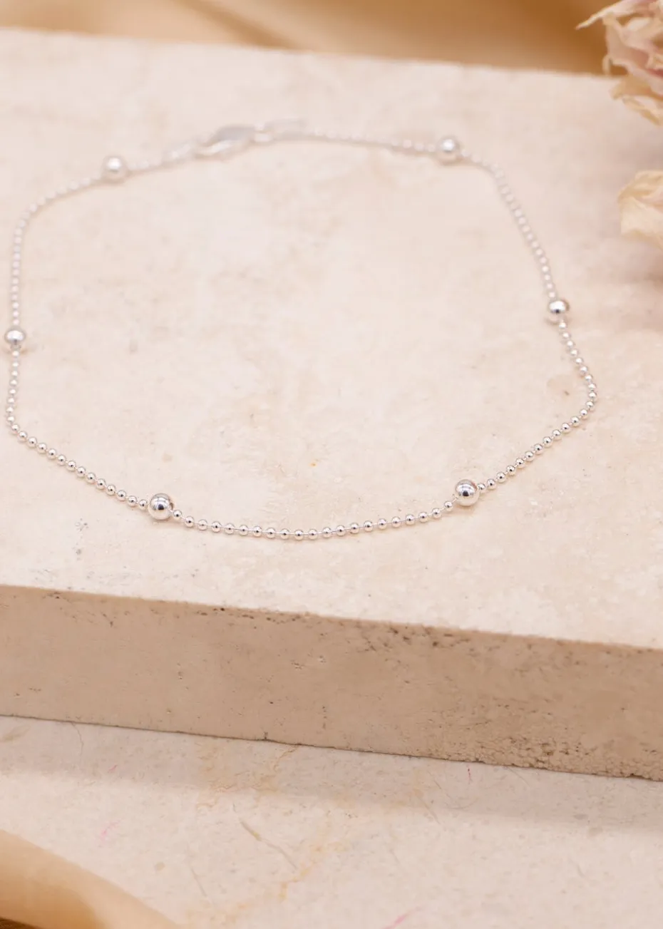 Golden Moments Sterling Silver Ball Chain Bracelet