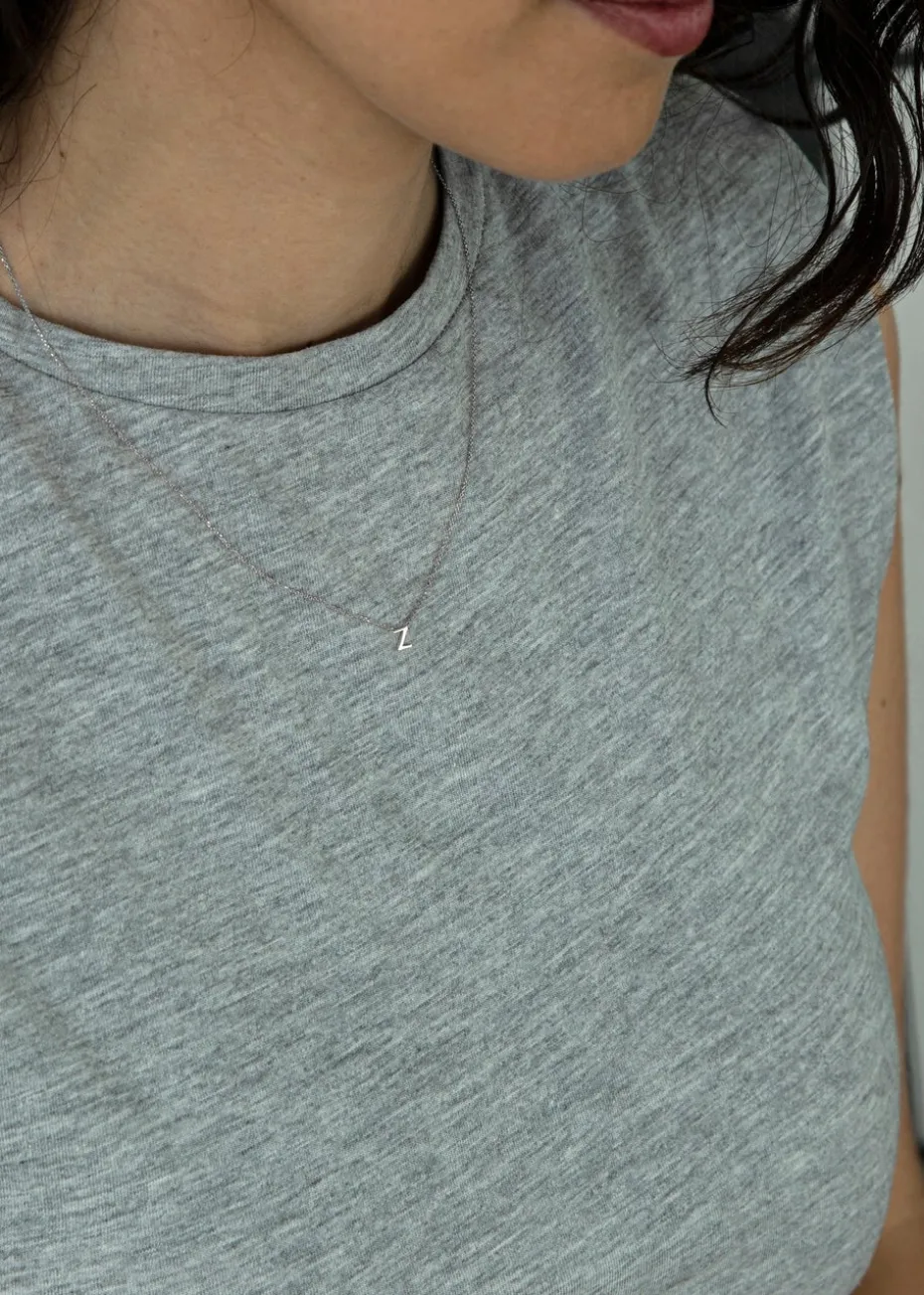 Golden Moments Sterling Silver 'Z' Initial Necklace