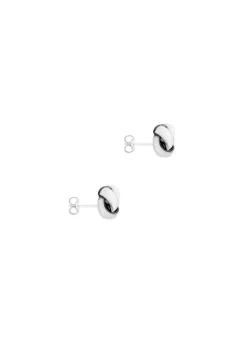 Golden Moments Sterling Silver Double-Knot Stud Earrings