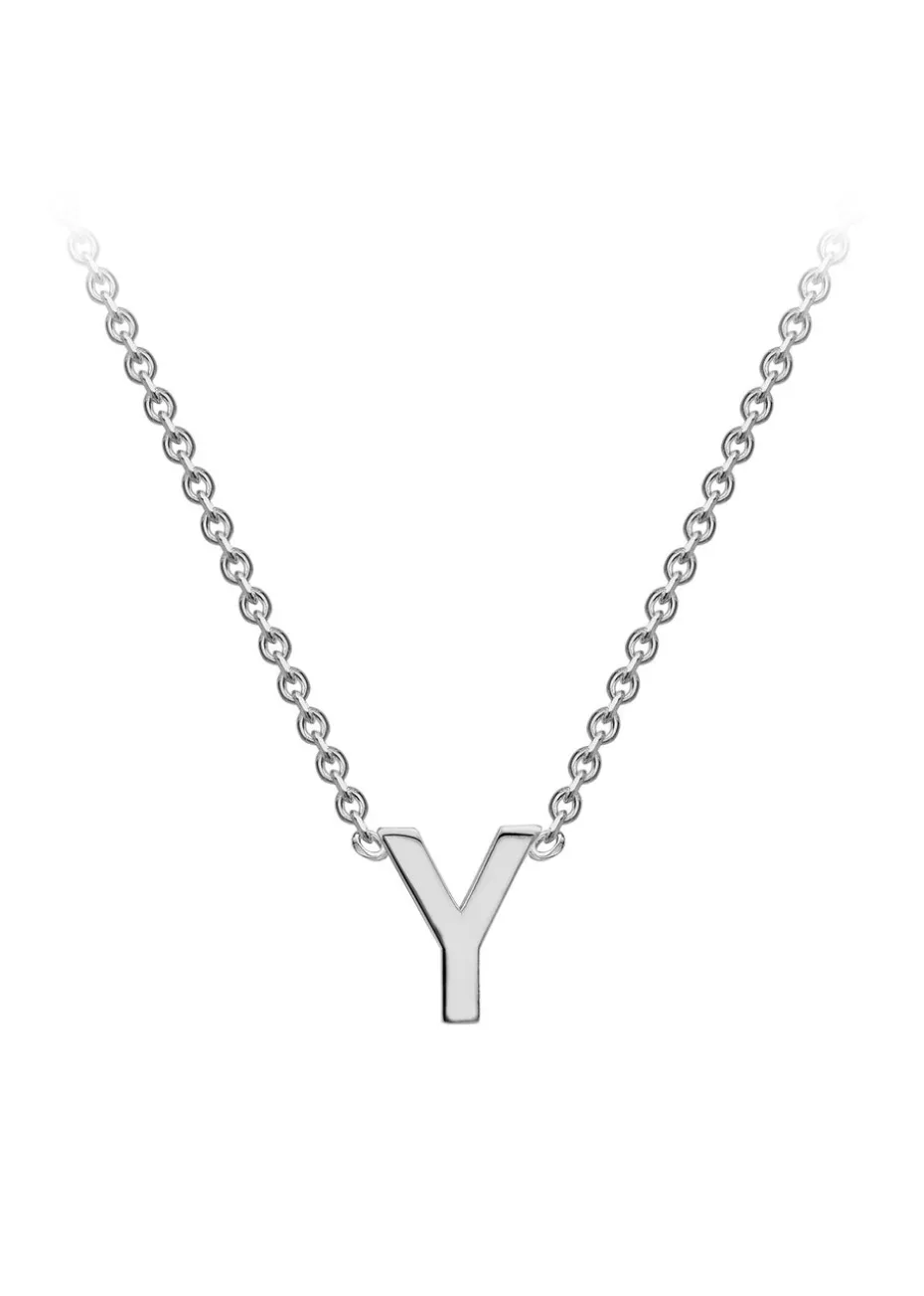 Golden Moments Sterling Silver 'Y' Initial Necklace