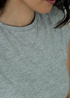 Golden Moments Sterling Silver 'O' Initial  Necklace