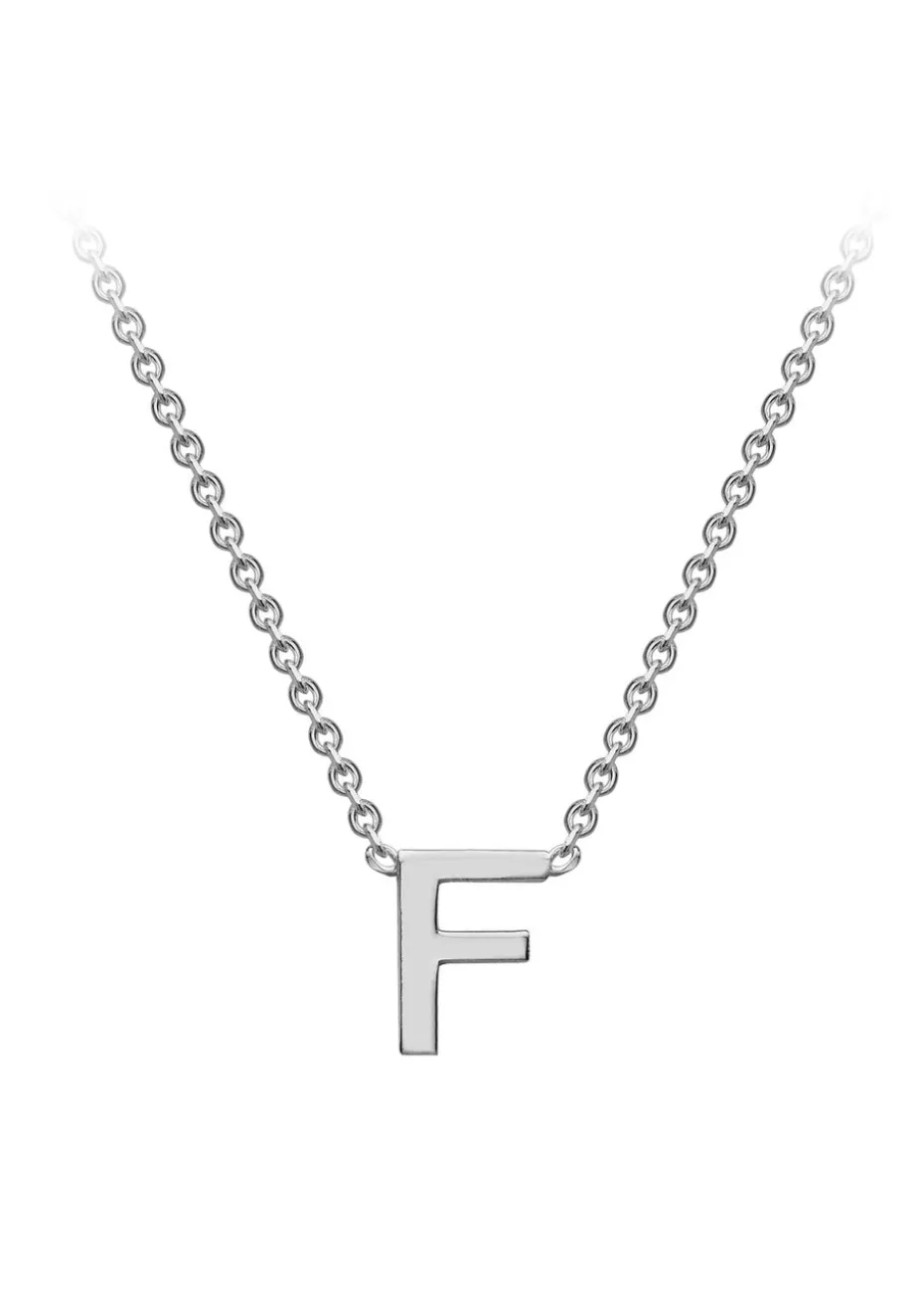 Golden Moments Sterling Silver 'F' Initial Necklace