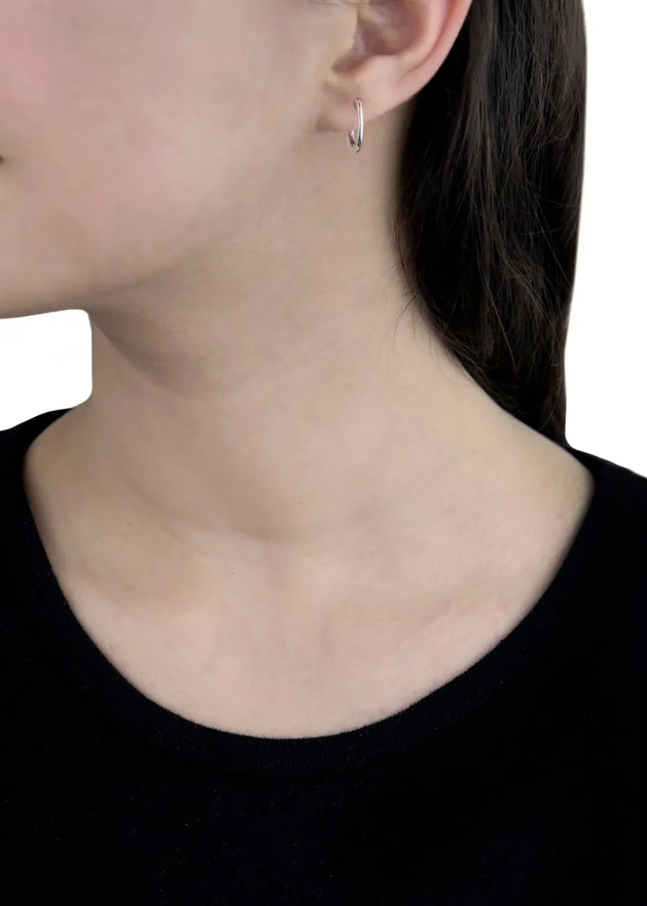 Golden Moments Sterling Silver Endless Hoops (12mm)