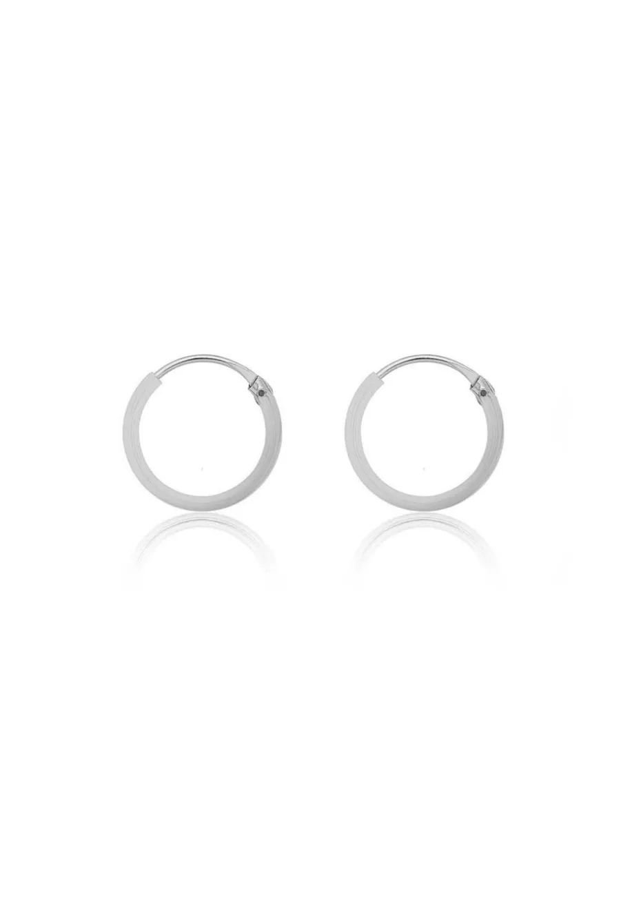 Golden Moments Sterling Silver Endless Hoops (12mm)