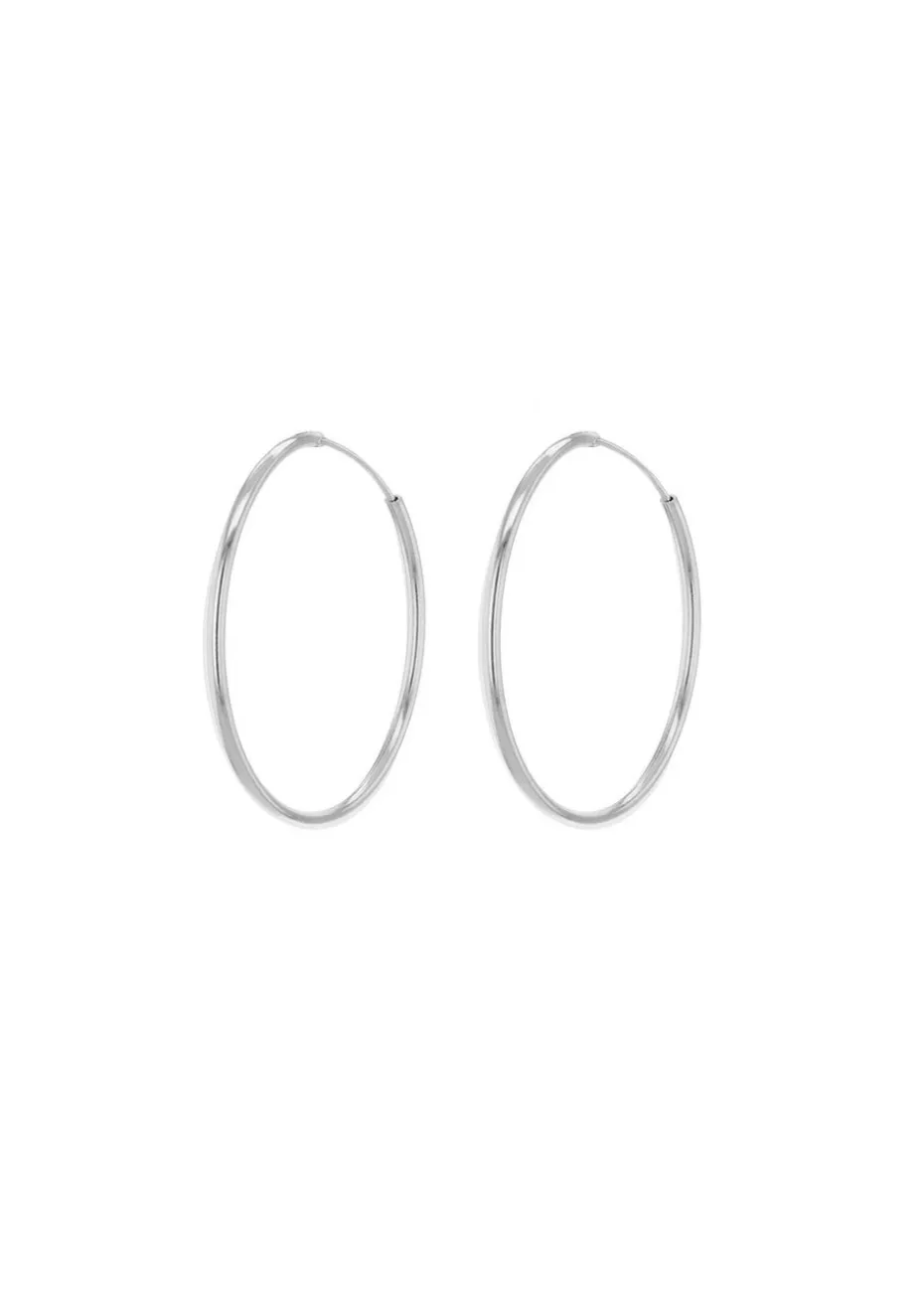 Golden Moments Sterling Silver Endless Hoops (12mm)