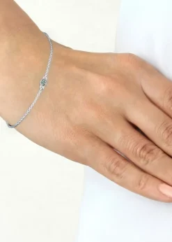 Golden Moments Sterling Silver CZ August Birthstone Bracelet