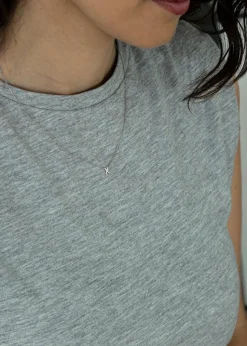 Golden Moments Sterling Silver 'X' Initial  Necklace