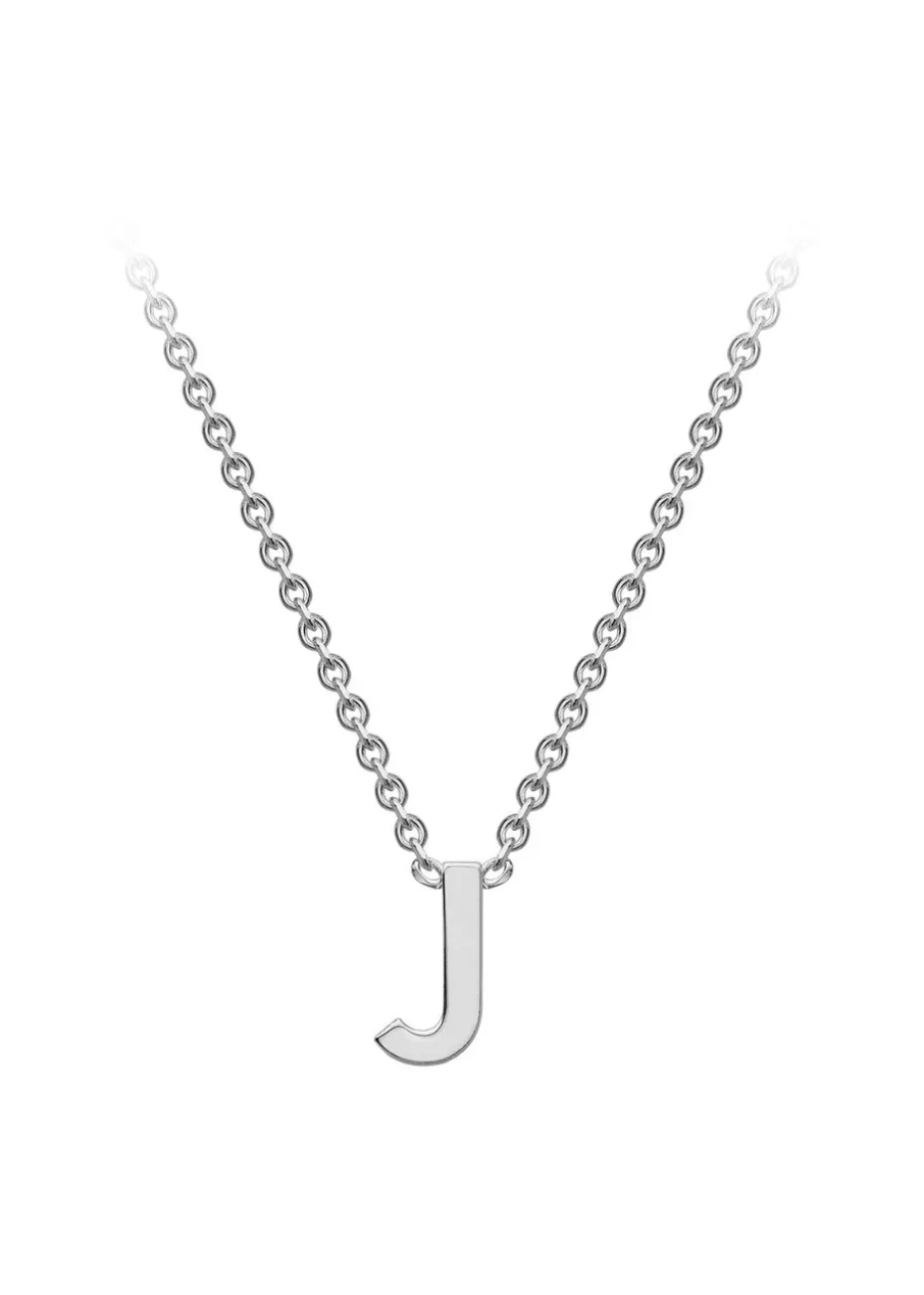 Golden Moments Sterling Silver 'J' Initial Necklace