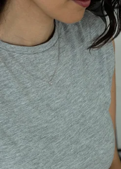 Golden Moments Sterling Silver 'S' Initial  Necklace