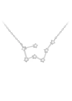Golden Moments Sterling Silver Taurus Star Constellation Necklace