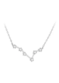 Golden Moments Sterling Silver Pisces Star Constellation Necklace