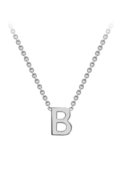 Golden Moments Sterling Silver 'B' Initial Necklace