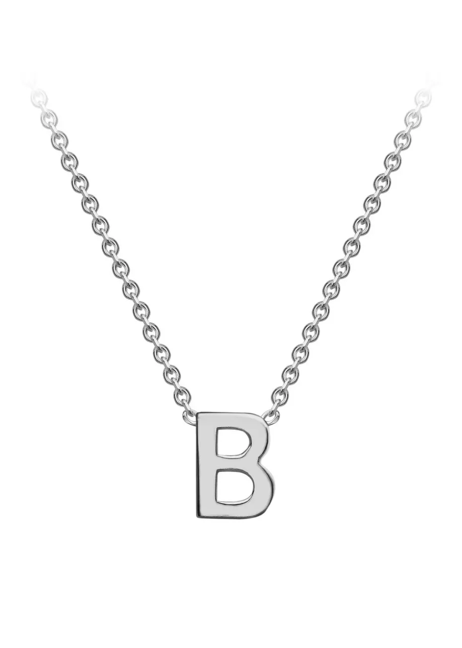 Golden Moments Sterling Silver 'B' Initial Necklace
