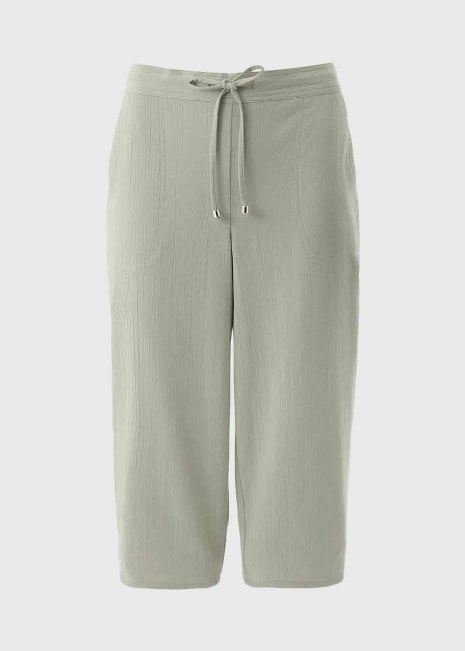 Green Clipper Cropped Trousers