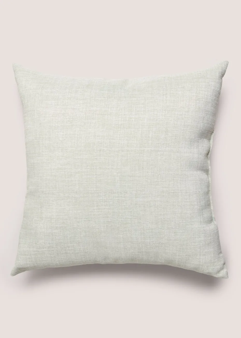 Green Linen-Look Cushion
