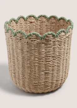 Green Scallop Edge Tray