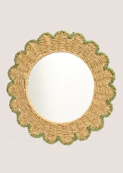Green Scallop Edge Tray