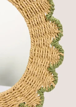 Green Scallop Edge Tray