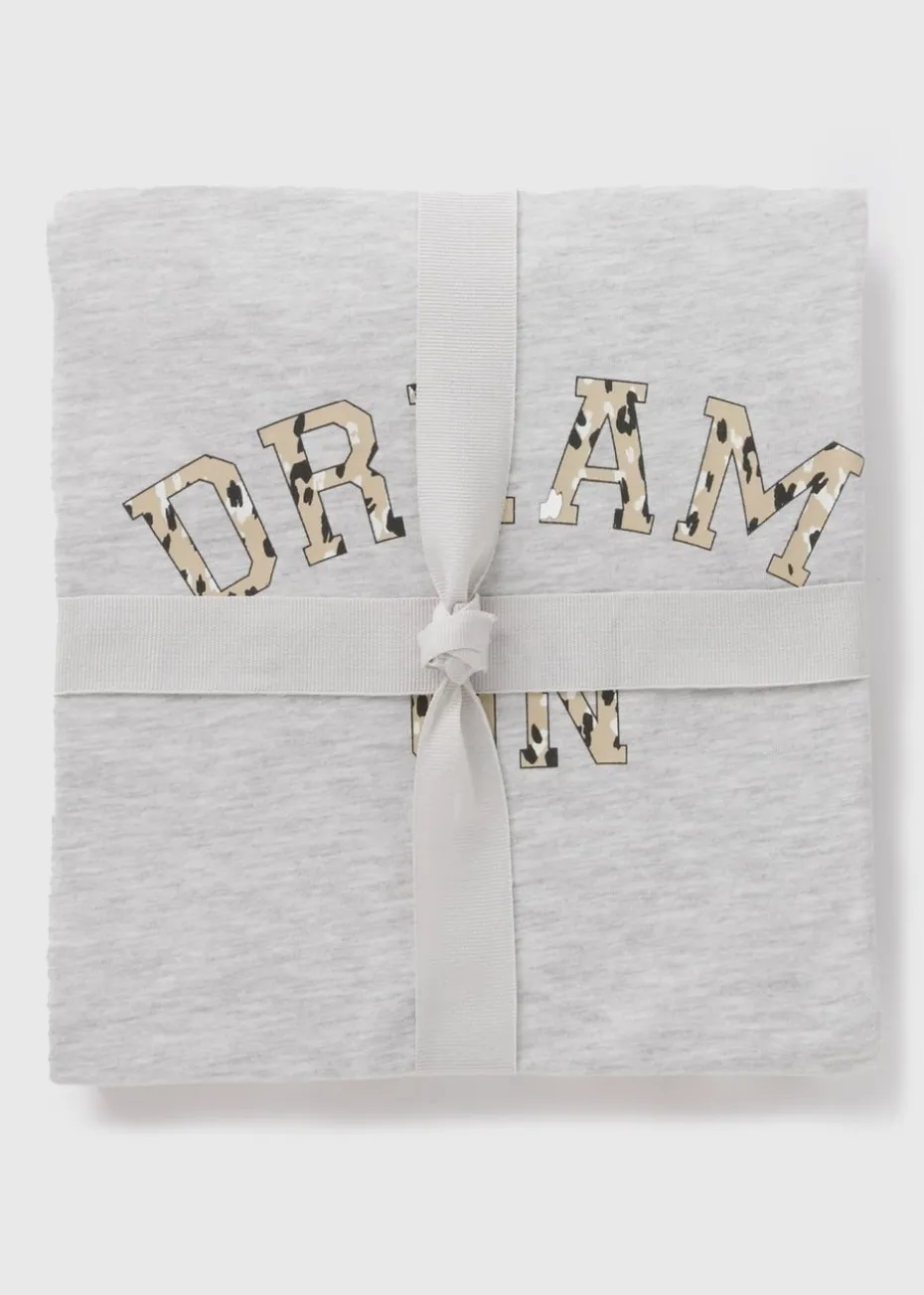Grey Animal Print Dream On Pyjama Set