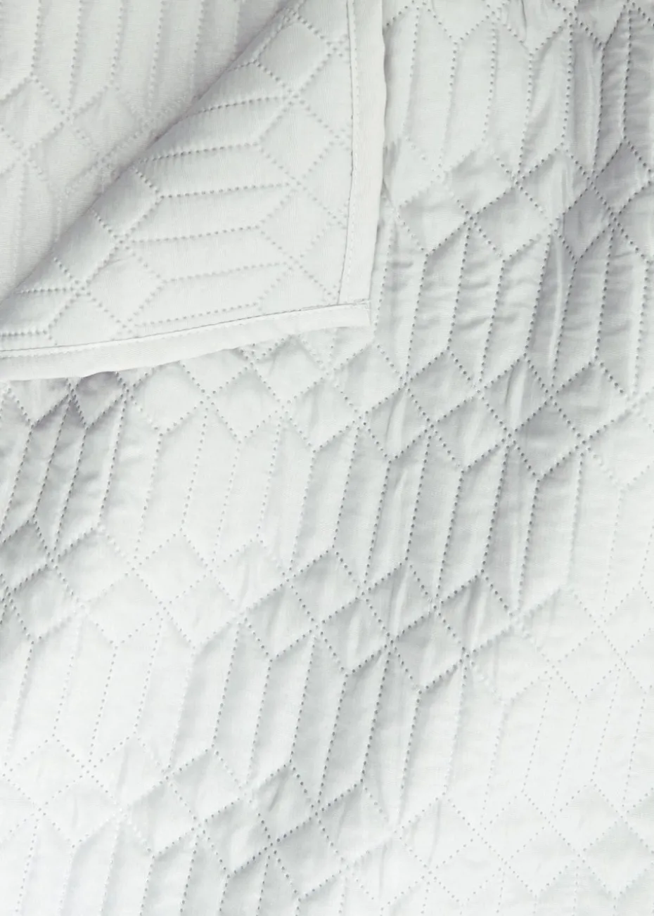 Grey Geo Pinsonic Bedspread (235cm x 235cm)