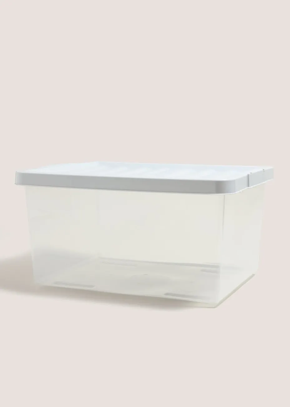 Grey Lid Storage Box (27 Litres)