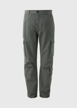 Grey Loose Cargo Trousers