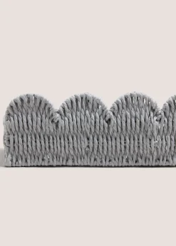 Grey Scallop Edge Shelf