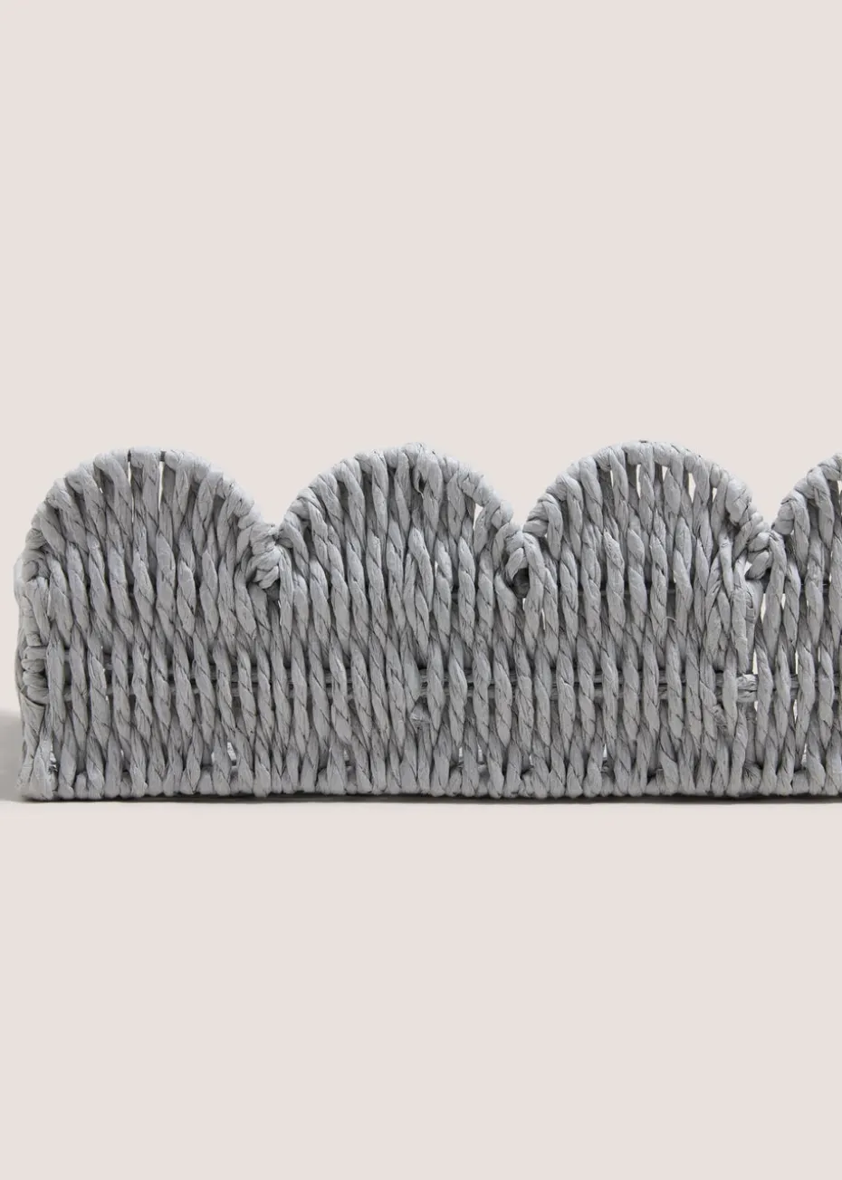 Grey Scallop Edge Shelf