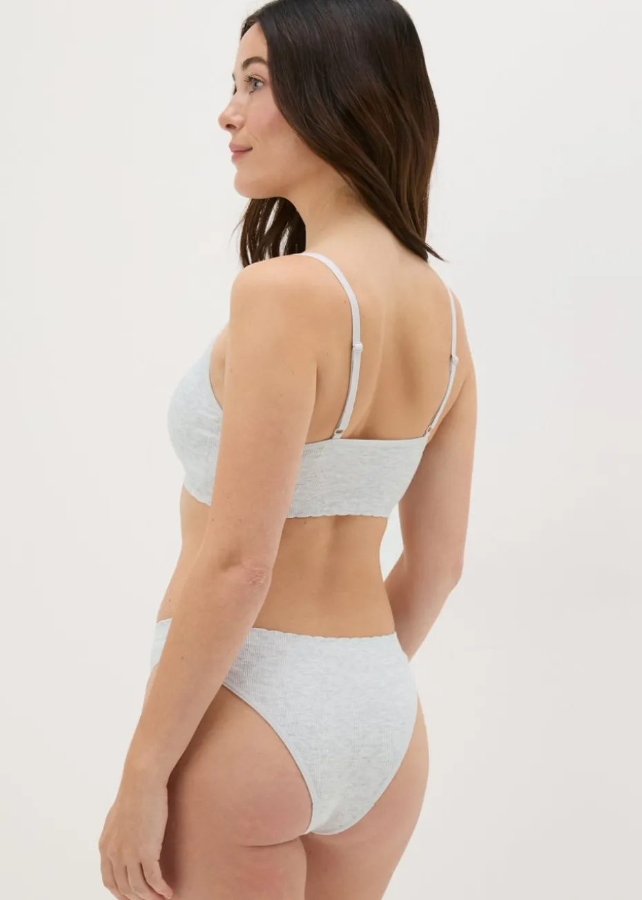 Grey Seamless Bra & Briefs Set
