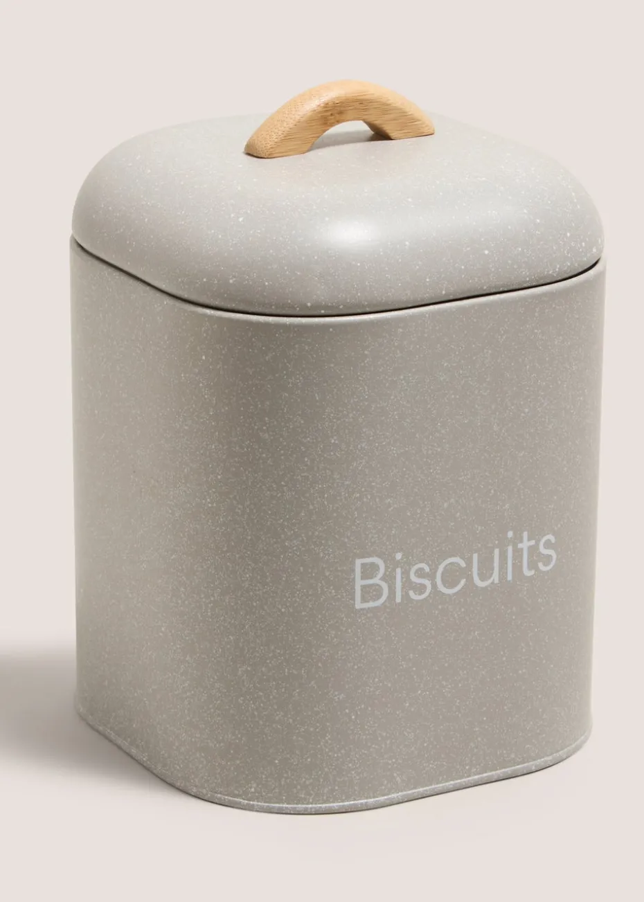 Grey Speckled Biscuit Tin