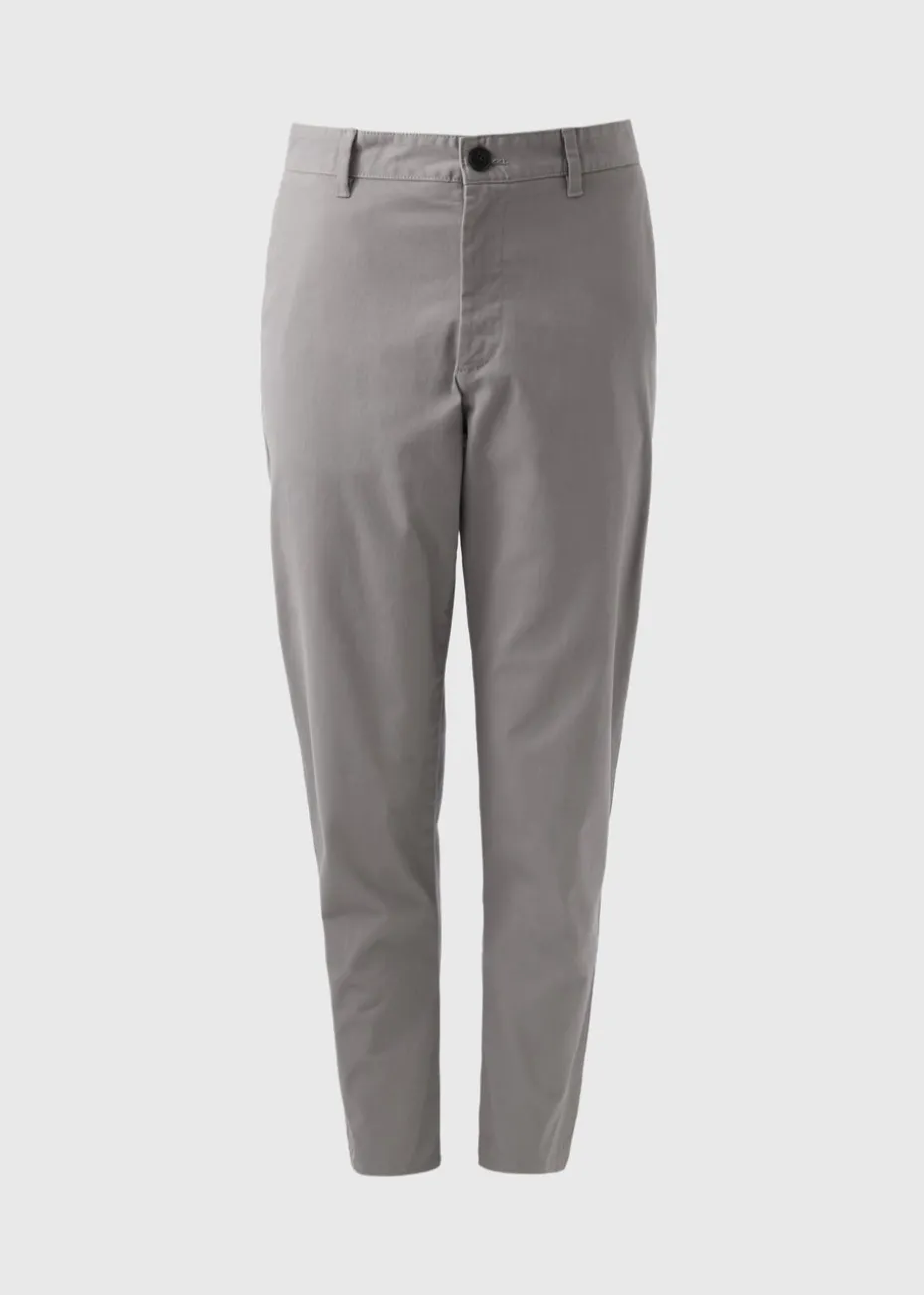 Grey Straight Fit Chinos