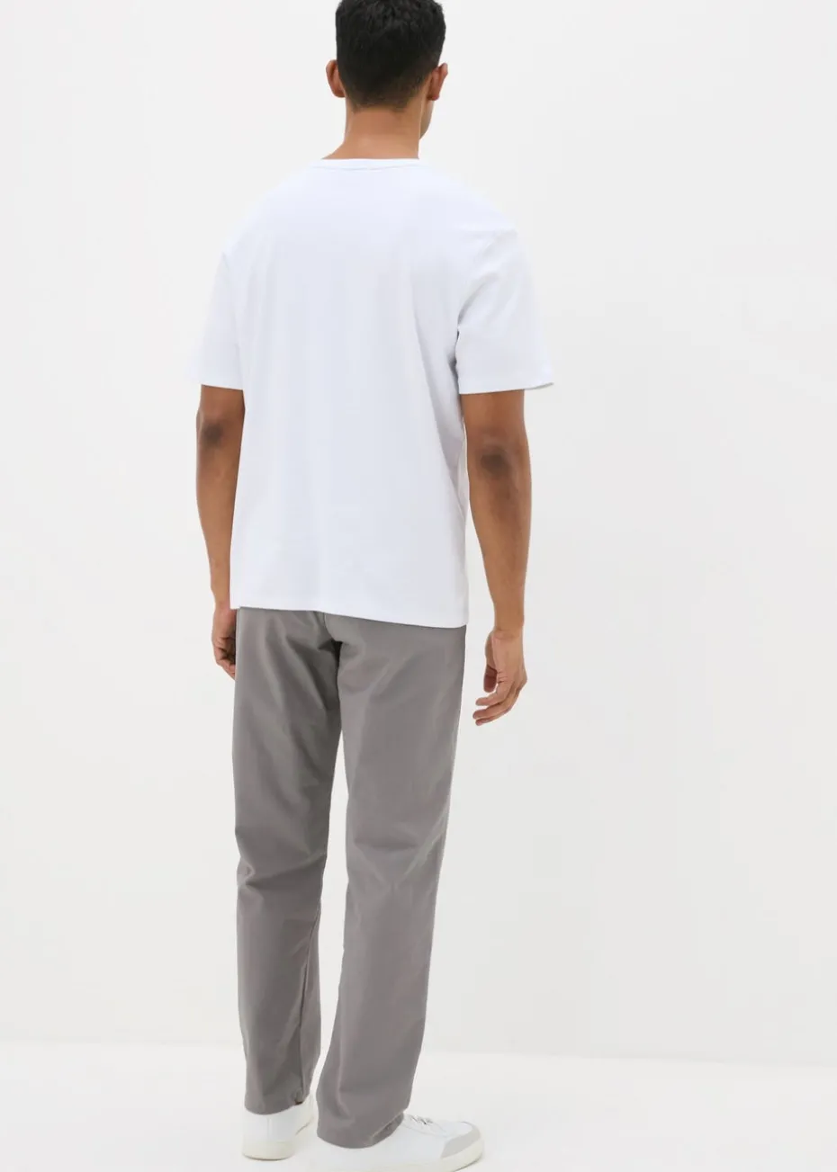 Grey Straight Fit Chinos