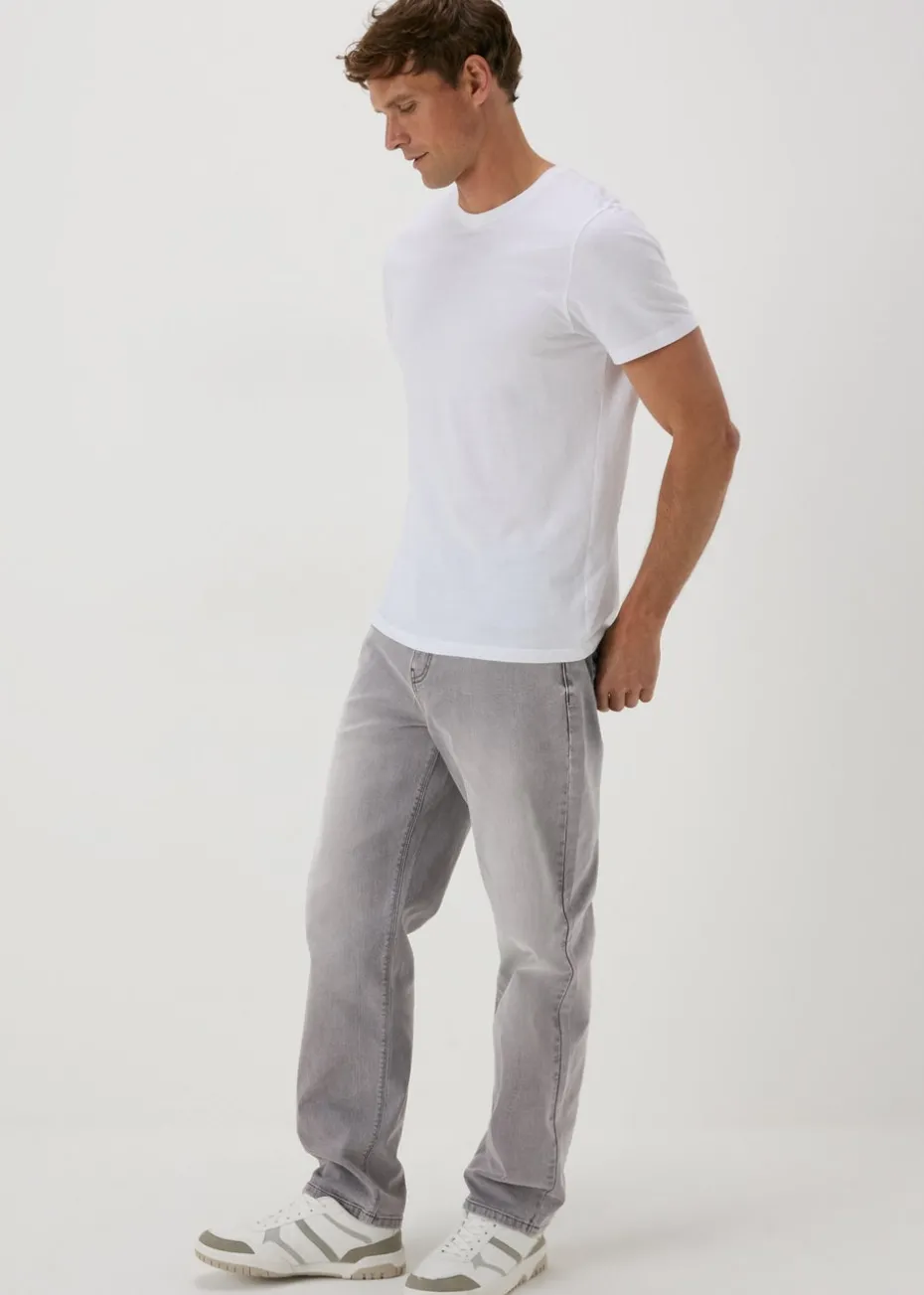 Grey Straight Fit Jeans